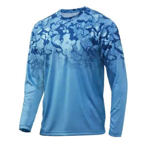 Chemise de pêche à manches longues pour homme avec logo OEM ODM, tissu respirant au dos, anti-odeur, évacuation de l'humidité, UPF, pour l'extérieur - Product Image 6