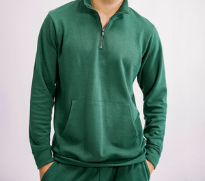 Sudadera con capucha de otoño sólido informal de tela reciclada ecológica ropa de calle sostenible - Product Image 2
