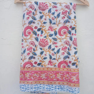 Designer Pure Cotton Sarongs for Summer-<b>Indian</b> Printed Beach Wear Dress Jersey Material for Shawls and <b>Scarves</b> - Product Image 1