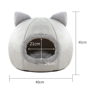Inverno auto-riscaldamento gatto tappetino comodo per animali domestici tenda per dormire grotta con modello solido per il riposo al coperto caldo - Product Image 4