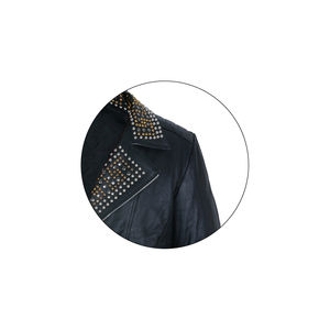 Chaqueta de Cuero Punk de Invierno Personalizada al por Mayor para Hombre, Piel de Vaca, Resistente al Viento y Transpirable, Diseño Premium para Motociclistas y Corredores - Product Image 4