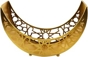 High Quality Metal Moon Shape Dry Fruit Platter For Ramadan <b>Eid</b> Home Decoration From India - Product Image 6