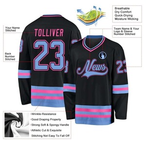 2025 OEM personalizado Tackle Twill bordado Hockey Jerseys rápido equipo sublimación Hockey sobre hielo desgaste nuevo Hockey - Product Image 6