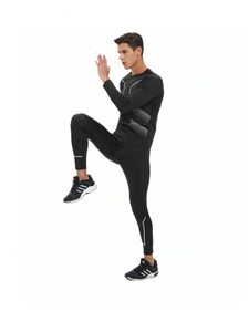 T-shirt de sport pour homme à manches longues, séchage rapide, respirant, décontracté, tricoté, uni, teint, pour l'entraînement et les activités de plein air - Product Image 5