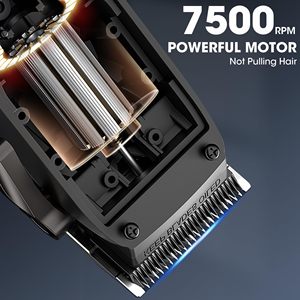 Tondeuse à cheveux sans fil professionnelle 3 en 1, ensemble de tondeuses avec lames en acier inoxydable pour le soin de la barbe des hommes, kit de coupe de cheveux à batterie - Product Image 1