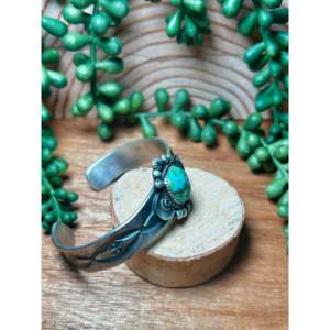 Kindale Billah Sonoran Mountain Turquoise & Sterling <b>Silver</b> Fashion <b>Cuff</b> <b>Bracelet</b> - Product Image 2