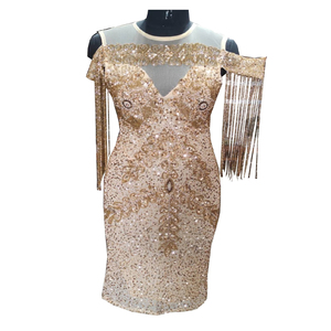 gold knee length cocktail dress Knee Length Black Wedding Dress with Gold Underlay and Sash