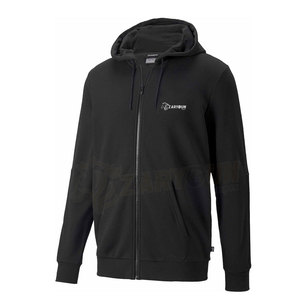 Sweat à capuche de sport en Polyester/coton pour homme, Design personnalisé, noir uni, fermeture éclair - Product Image 1