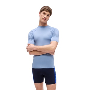 Quick Dry Slim Fit Streetwear Swim T-Shirt Men Polyester Spandex UV Protection Stretch Rash Guard Lightweight <b>Surf</b> Beach Wear - Product Image 2