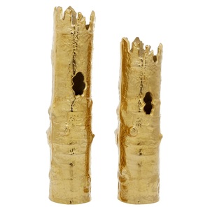 Vase à fleur moderne minimaliste texturé or Base magnétique Offre Spéciale contemporain décor de bureau à domicile contemporain bureau à domicile - Product Image 2