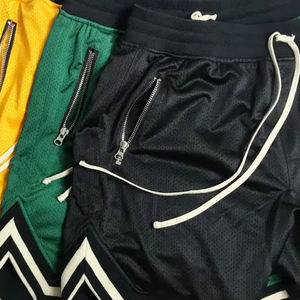 Pantalones Cortos de Baloncesto con Logotipo Personalizado, Diseño Liso, Doble Capa, Entrenamiento, Cargo, Diseño 2023, Pantalones Cortos de Malla para Hombre, Verano - Product Image 5