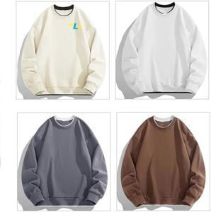 เสื้อสเวตเชิ้ตเด็กคอกลมสำหรับฤดูหนาว ผ้าฝ้าย 100% สีพื้นเรียบ ย้อมสีแบบธรรมดา ผ้าฟลีซ ระบายอากาศได้ดี แห้งเร็ว - Product Image 1