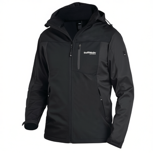 Chaqueta Softshell JANNIK Color Antracita/Negro Talla L, Elegante Impermeable - Product Image 2