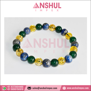 Fabricante Indio de Pulseras de Cristal de Primera Calidad con Diseño Elegante que Promueve la FELICIDAD, Pulsera de Meditación con Piedras Preciosas Curativas - Product Image 2