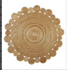 แผ่นรองจานลายดอกไม้แบบดั้งเดิม ทำจากปอกระเจา หนา เป็นมิตรกับสิ่งแวดล้อม ทอมือแบบแจ็คการ์ด กันลื่น กันน้ำ ใช้ได้ทั้งภายนอกและภายในบ้าน - Product Image 2