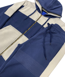 Haut à capuche en polaire de travail et pantalon évasé empilé ensemble deux pièces tenue décontractée chaude pour l'hiver Streetwear sweats à capuche de mode - Product Image 5