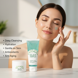 Glee Impex Gel Limpiador Facial Orgánico para Adultos, Limpieza Suave, Hidratante y para Todo Tipo de Piel - Product Image 3