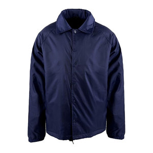 OEM New Design Washed <b>Denim</b> Waterproof Windproof <b>White</b> Long Sleeve Golf Windbreaker <b>Jacket</b> Plaid/Solid Pattern Vintage Stand - Product Image 2