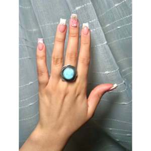 Navajo-Made Golden Hill <b>Turquoise</b> & Sterling Silver <b>Ring</b> Size 10.25 Rhodium Plated Fine Jewelry for Everyday Wear - Product Image 5
