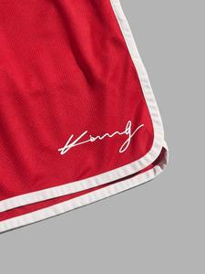 Logo personnalisé short de basket-ball pour hommes dernière conception respirant couleur unie short de jogging en maille - Product Image 5