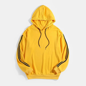 Nueva Sudadera con capucha de estilo callejero personalizada para hombre de alta calidad 100 por ciento puro 100% algodón Unisex Sudadera con capucha Color amarillo - Product Image 1