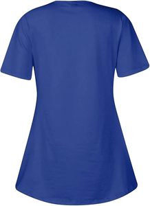 Camiseta informal de gran tamaño para mujer, color ecológico, antiarrugas, antibolitas, ropa de verano de longitud larga - Product Image 6