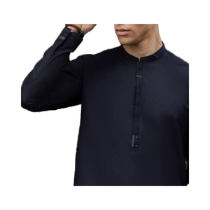 OEM Pakistán Shalwar Kameez conjunto de ropa islámica de lujo para los adultos de los hombres Salwar Kameez vestido hecho de algodón y seda al por mayor - Product Image 2