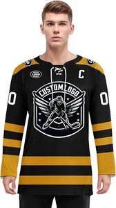 Kit de maillot de hockey sur glace d'usine tissu évacuant l'humidité à séchage rapide parfait pour les équipes de compétition jeunes et adultes - Product Image 4