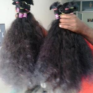 Paquetes de cabello humano indio ondulado sin procesar virgen 100%, extensiones de cabello Remy trama de cabello sin enredos crudos, exportador mayorista a granel - Product Image 1