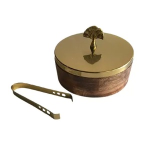 Venta al por mayor de cazuelas de madera hechas a mano de estilo árabe de lujo y suministros de olla caliente de metal a un precio increíble, venta al por mayor redonda - Product Image 6