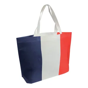 Borse Shopper Personalizzate TNT Tricolore con Soffietto, Borse Promozionali Personalizzabili - Product Image 1