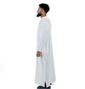 OEM Traditional <b>Moroccan</b> Muslim <b>Thobe</b> Jubba Hot Selling Long Sleeved Solid Color Men's Dress Plus Size Wholesale Top Supplier - Product Image 3
