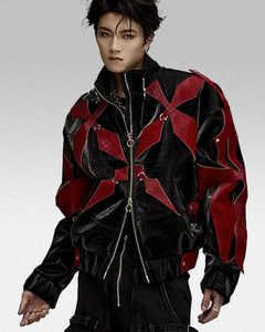 Nouveautés Veste d'art cyberpunk personnalisée Veste Techwear Veste en cuir unisexe à impression personnalisée - Product Image 1