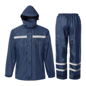 Vente directe d'usine Combinaison de pluie unie sur mesure Respirante de haute qualité Combinaison de pluie pour adulte - Product Image 1