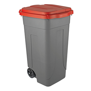 Contenitore Differenziato Lt. 80 - Cm. 45x50x78 H Rosso/Grigio - Product Image 1