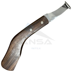 Cuchillo de pezuña de doble filo de acero inoxidable japonés de primera calidad, mango de Madera Suave, herramienta de herrador afilada, pezuña de caballo para diestros - Product Image 2