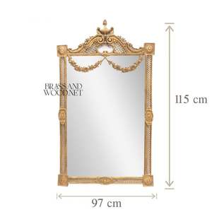 Espejo de Pared con Marco de Latón Clásico de Lujo - Product Image 2