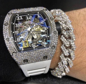 Montres VVS Clarity Moissanite Montre Rm automatique cloutée de diamants à un prix de marché fiable pour les acheteurs en gros Origine de l'Inde - Product Image 5