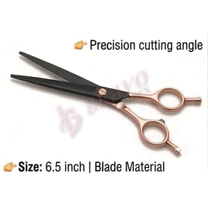 Ciseaux de barbier haut de gamme bicolores, design ergonomique, ciseaux professionnels pour la coupe de cheveux en salon - Product Image 5