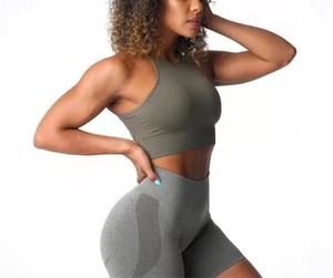 โลโก้ที่กําหนดเองไม่มีรอยต่อRibbed ActivewearกีฬาBrasที่กําหนดเองขนาดบวกชุดโยคะโยคะBraสําหรับผู้หญิง - Product Image 6