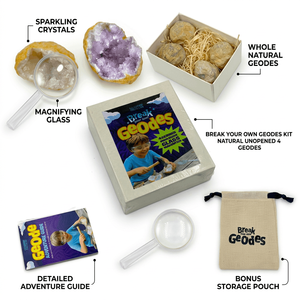 Kit para Abrir Geodas de Cuarzo, Guía de Aventuras con Geodas, Set de Manualidades con Piedras Ecológicas - Product Image 2