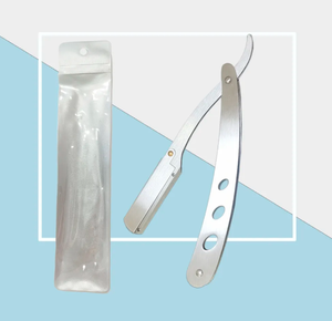 Maquinilla de afeitar recta profesional ANAAIF para hombres y mujeres, afeitadora de hoja de seguridad de acero inoxidable para corte de pelo de salón y depilación corporal - Product Image 1