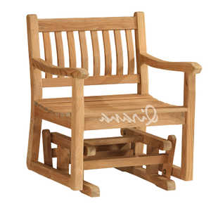 Silla Planeadora de teca para exteriores con movimiento suave, herrajes de latón, moderna y cómoda sala de estar, Hotel, parque, Villa, asientos de ocio - Product Image 1