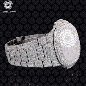 Montre de luxe Charm Jewels en acier inoxydable, incrustée de diamants, mouvement mécanique analogique, cadran de 40 mm, montre de mode pour homme, automatique - Product Image 3