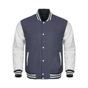 Veste universitaire en gros, veste de baseball brodée, coupe-vent en polaire, veste de baseball universitaire pour hommes - Product Image 1