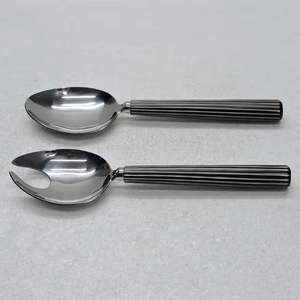 Poignée en résine au design moderne et ensemble de couverts à salade en acier inoxydable pour la vente en gros d'accessoires de cuisine Nouveau produit - Product Image 3