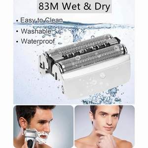 Paquete de 2 cabezales de repuesto para afeitadora, cuchillas dobles, impermeables IPX7, lavables, para afeitadora eléctrica facial y uso en vehículos recreativos - Product Image 2