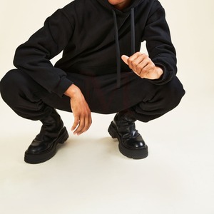 เสื้อฮู้ดดี้คอตตอน 100% สำหรับฤดูหนาวปี 2024 แบบ unisex ขายส่ง รับออกแบบสีและโลโก้ตามสั่ง  คอปกย้อมสีพื้น มีกระเป๋าเสื้อ - Product Image 3