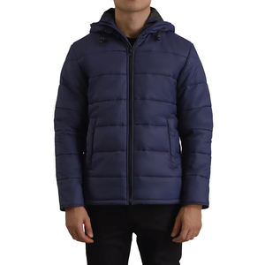 Veste matelassée en toile pour homme élégante et décontractée pour l'extérieur, à capuche, chaude, d'hiver, surdimensionnée, imperméable, chauffante, tendance, streetwear - Product Image 1