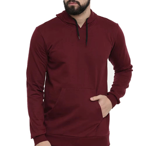 Sweat à capuche en coton épais et éponge française pour hommes, streetwear vierge surdimensionné de haute qualité, logo personnalisé - Product Image 4